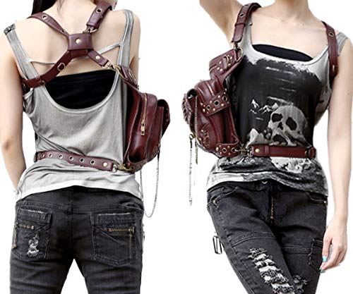 FiveloveTwo® Men Women Multi-purpose Tactical Drop Leg Arm Bag Pack Hip Belt Waist Messenger Shoulder Fanny Packs Steampunk Bag Wallet Purse Pouch Bag Red Brown steampunk buy now online FiveloveTwo® Men Women Multi-purpose Tactical Drop Leg Arm Bag Pack Hip Belt Waist Messenger Shoulder Fanny Packs Steampunk Bag Wallet Purse Pouch Bag Red Brown steampunk buy now online