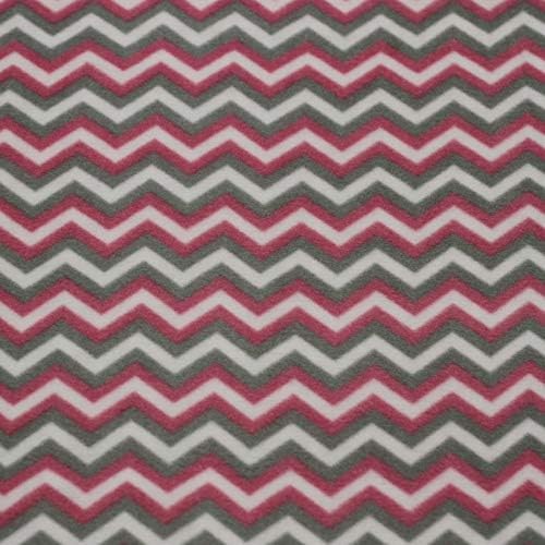 YourFleece Pink Tonal Chevron Fleece Throw Blanket with Finished Edges