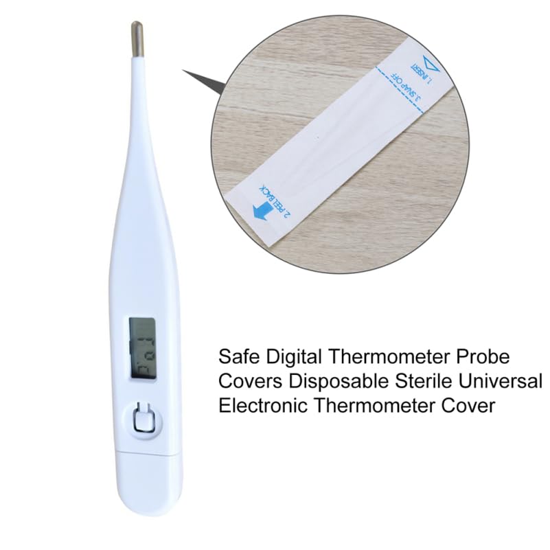 ARTIBETTER Disposable Probe Sleeves 200 Count Pe Tip Covers for Digital Accurate Temperature Reading Hygiene Protection for Home Use