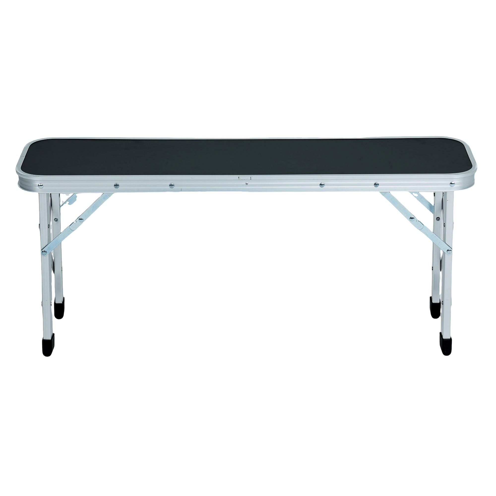 AKORD | Ensemble de Voyage Roi | Table + 2 bancs | Mobilier de Camping | pour Le Jardin | Pliable | Construction Durable | Portable | Léger | Aspect Classique | Norme en 581 | Noir