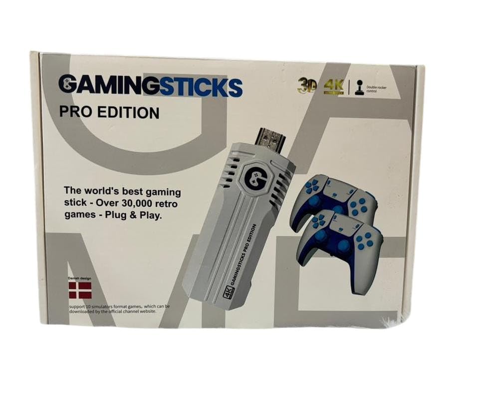 GamingSticks Pro Edition | 4K Plug & Play Game Stick with 2 Wireless Controllers | 38000+ Retro Games | HDMI Output | Supports 35+ Emulators | Dual Joystick | For TV/Monitor 2