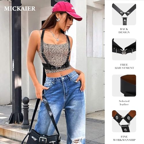 Punk Women's Belt, Fashion Women's Waistband Outerwear Outerwear Black Corset Belt, Adjustable Belt2