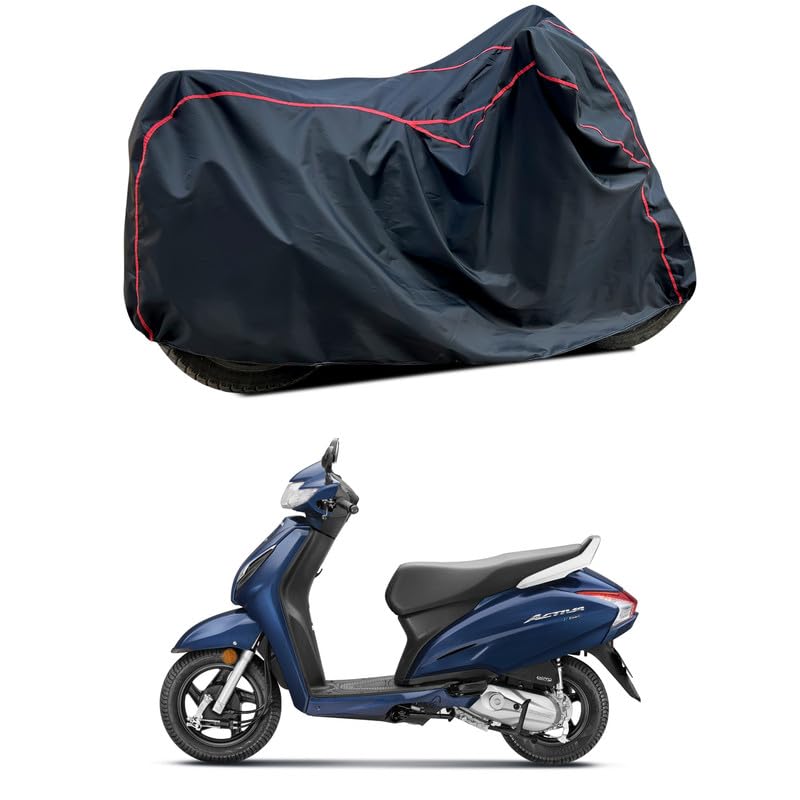 Image of Waterproof Scooter Cover Compatible with Honda Activa 6G Fabric UV Protection (Black)