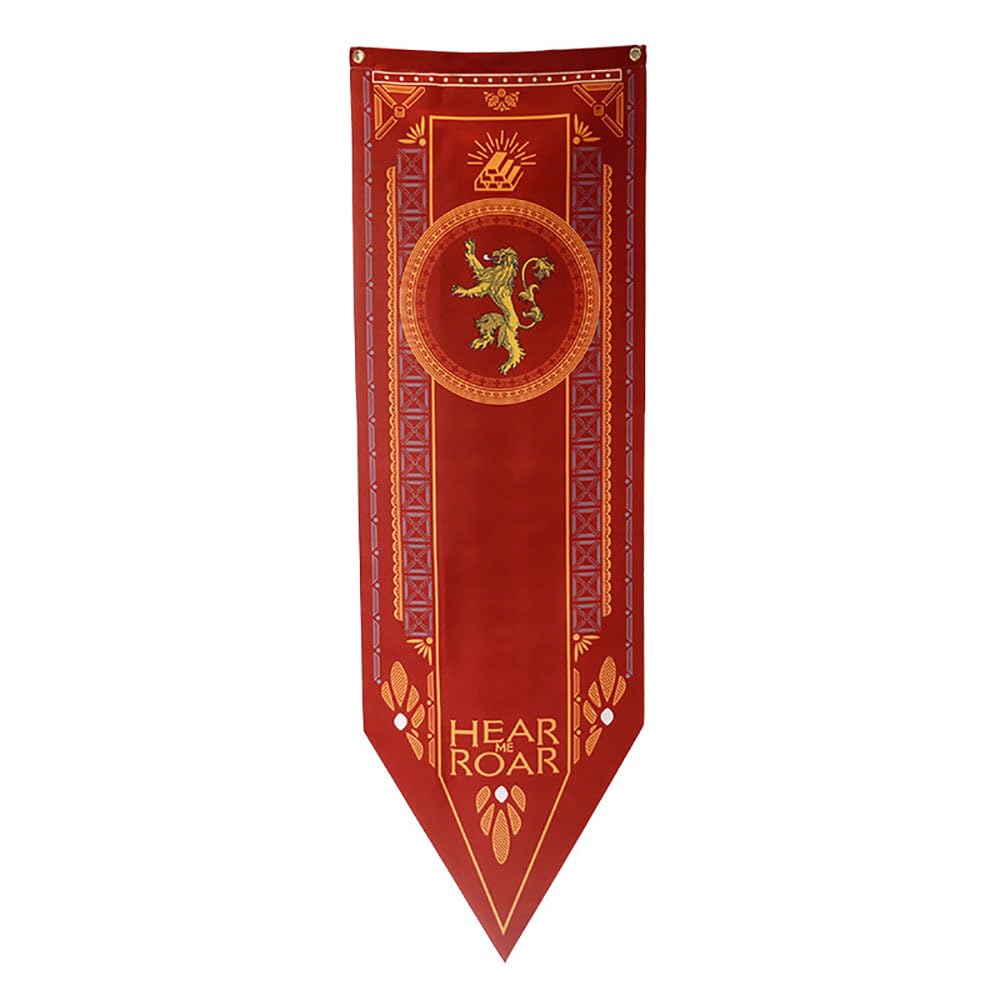 game thrones room decor - game thrones Lannister house banner 150X45CM — image 1