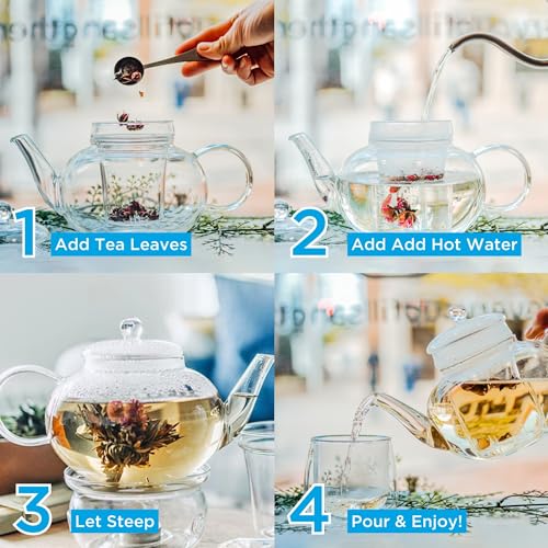 GROSCHE-MONACO-42-oz-Glass-Tea-pot-with-glass-tea-Infuser-1250-ml-Capacity-Heatproof-borosilicate-glass-and-all-glass-tea-infuser-for-all-types-of-loose-tea-tea-infusion GROSCHE MONACO 42 oz Glass Tea pot with glass tea Infuser 1250 ml Capacity Heatproof borosilicate glass and all glass tea infuser for all types of loose tea tea infusion