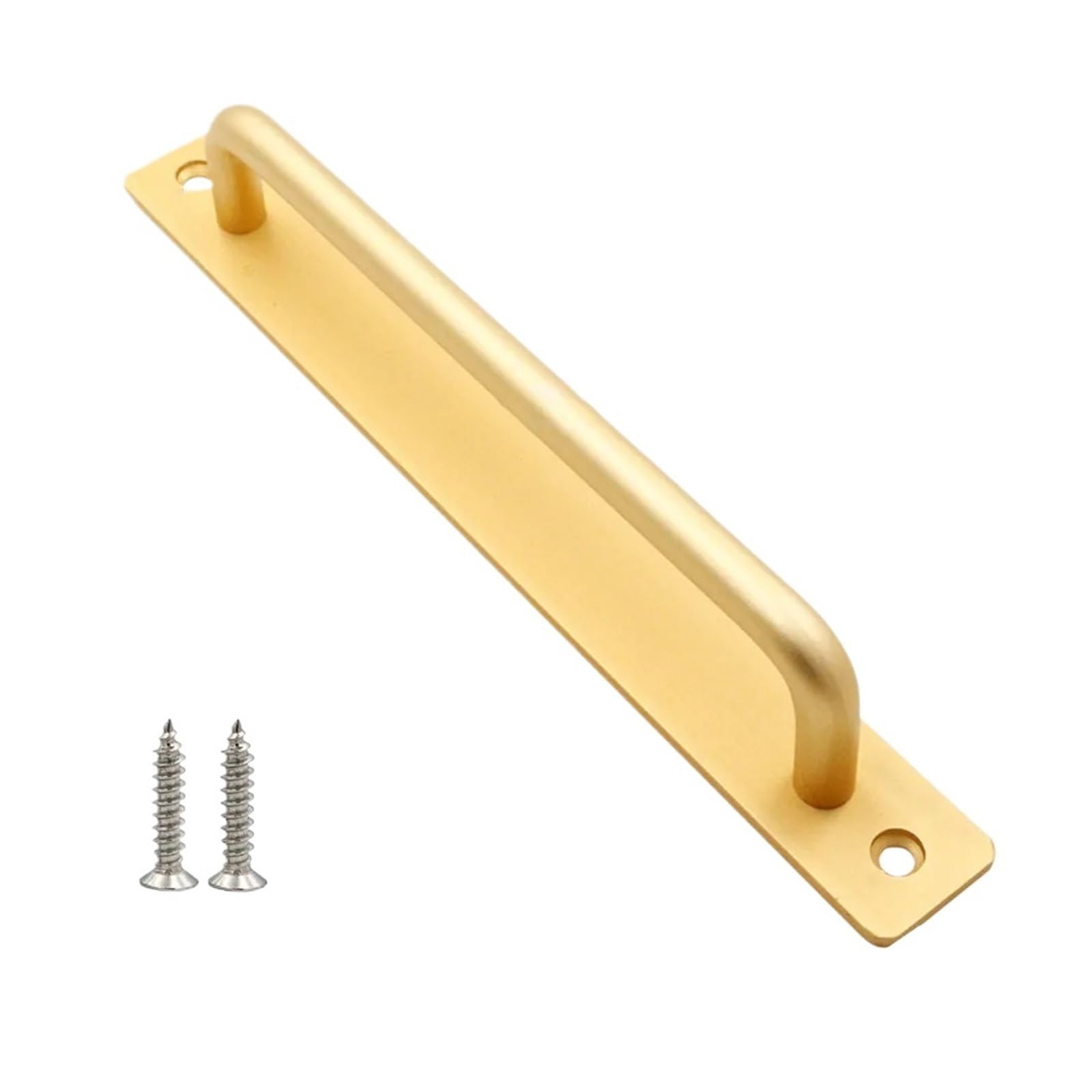 IKLAAQETBXPS Punch-Free Aluminum Alloy Push Pull Handle Sliding Door for Gate Toilet Furniture Hardware(Gold)