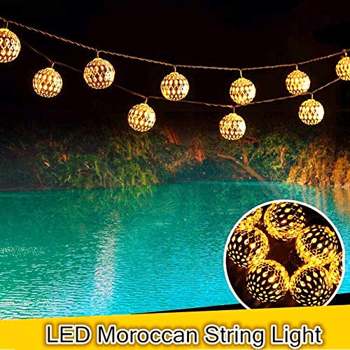 30 Led String Lights Indoor, String Lights Bedroom 10.49Ft Moroccan Battery Powered String Lights Diwali Decorations For Home,Wedding Party,Christmas,Home Decor,Indoor Outdoor,Warm White #TOP6
