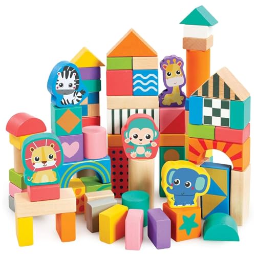 アーリーラーニングセンター 木製 カラフルつみき アニマル 80個入り 200939 正規品