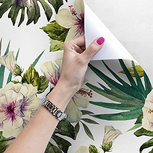 Papier peint haut de gamme fleur hibiscus tropical grand format 312x219