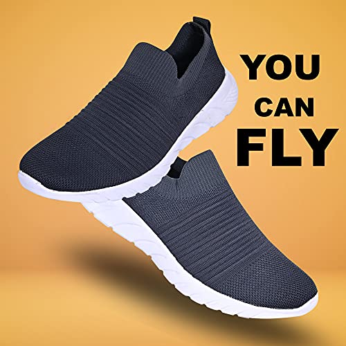Image of SKITTER Men's Lightweight Slip-On-Shoes Polyester Material Black Color Footwear (GN-110)