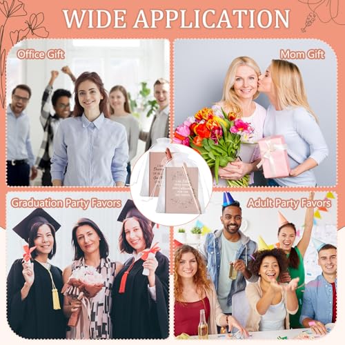Image of Mooliwe 72 Pcs Positive Affirmation Gift Set Gratitude Notebooks with Pens Small Bags Motivational Encouragement Notepads Daily Affirmations Journal for Women Stress Relief Self Care (Elegant)
