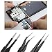 PIXNOR Precision Tweezers Set - 10 PCS ESD Tweezer Set, Anti-Static Stainless Steel Tweezers Kit Curved Tweezers for Craft, Jewelry, Electronics, Laboratory Work