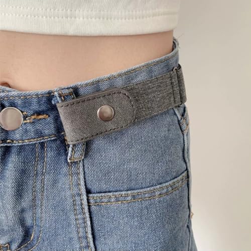 No Buckle Elastic Belt Stretchy Waist Belt Canvas Free Adjustable for Jeans Men and Women3