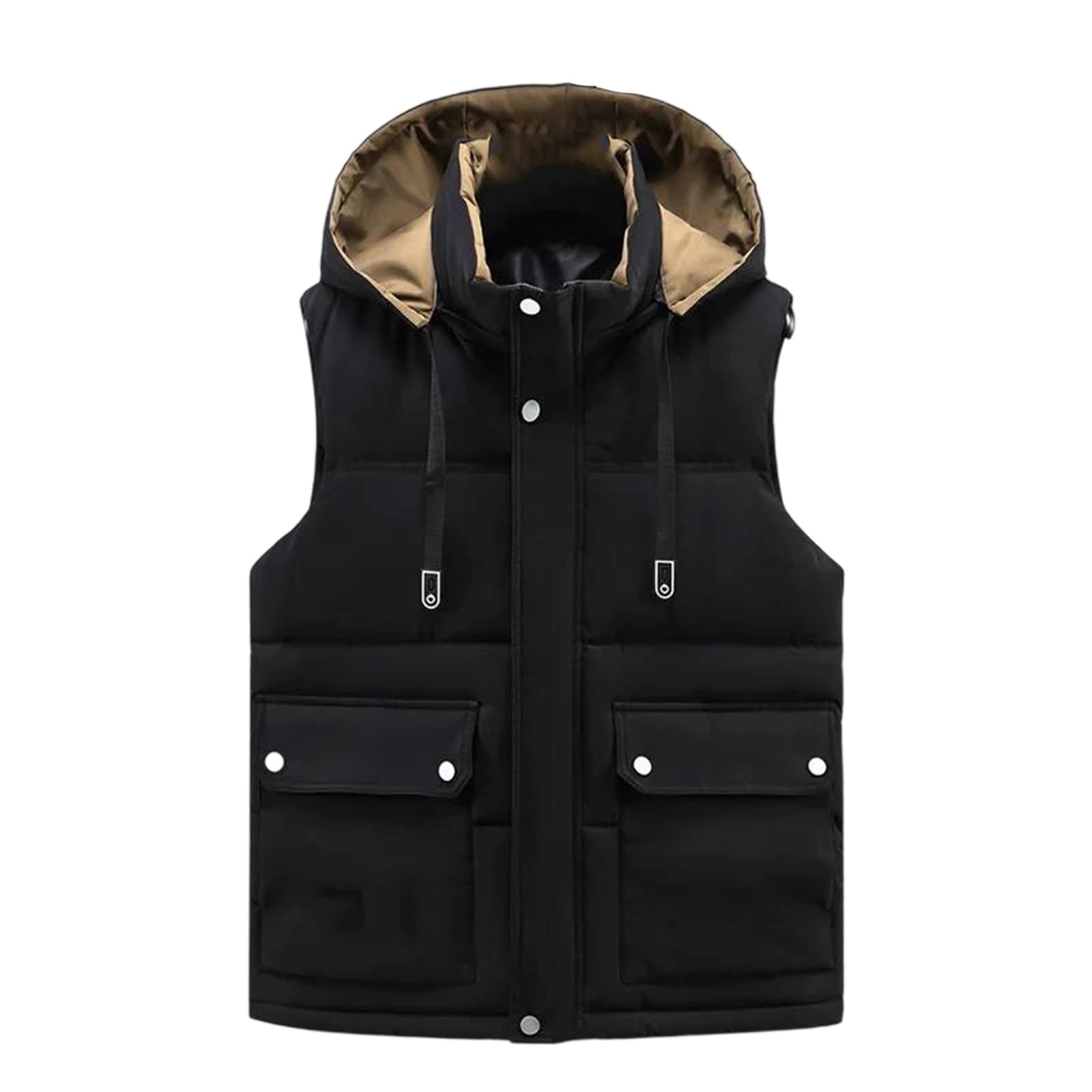 Gilet sans manches coton épais chaud contre le froid veste sans manches à capuche