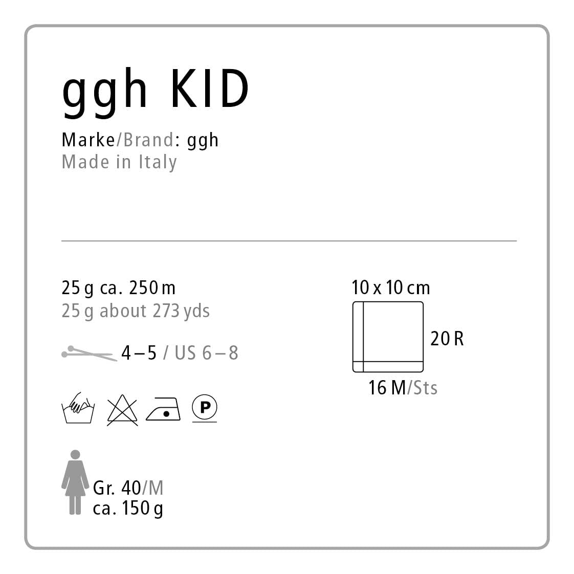 ggh Kid Box - 6 motków wełny do robienia na drutach z Kid Mohair - 124 - kaczy niebieski