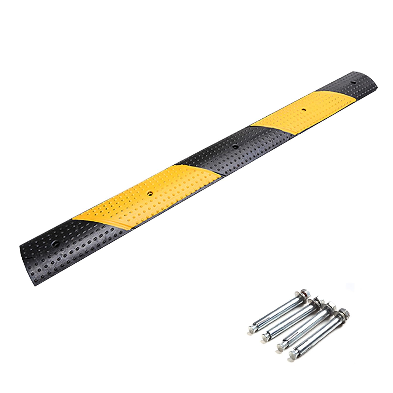 Dosso Artificiale per Garage, Dossi Artificiali Gialla E Nera, Dossi Stradali in Gomma Pesante, Controllo della velocità per Parcheggi, 30 Tonnellate(10 * 2cm/3.9 * 0.8in)
