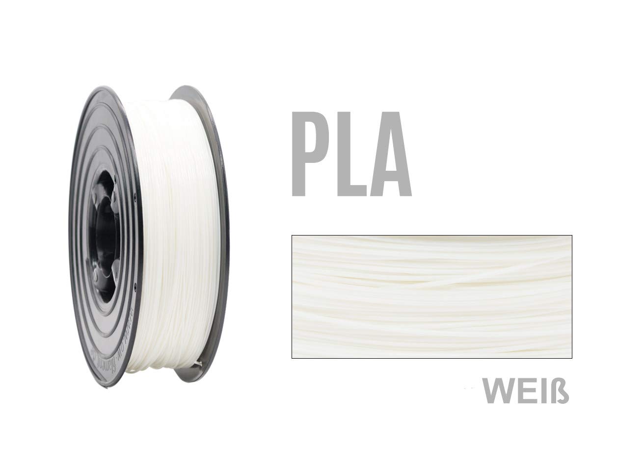 PLA Filament 1,75mm 3D Drucker oder Stift 10 er Set 10x 1Kg weiss weiß