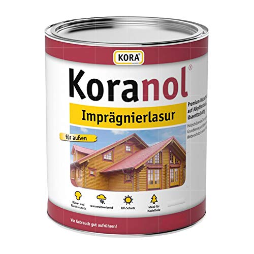 Koranol® Imprägnierlasur Farblos 2,5L, ideal für Nadelholz, z.B. Holzhäuser, Außenverkleidungen, hochwertige Zäune