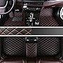 LSLYCN Car Floor Mats Luxury Car Mats All Weather Mats Men's Women's Customized for 99% Sedan/Truck/Coupe/Hatchback/Wagon/Pickup/Convertible/Electric Car (Black Mat Red Line, A-Diamond)