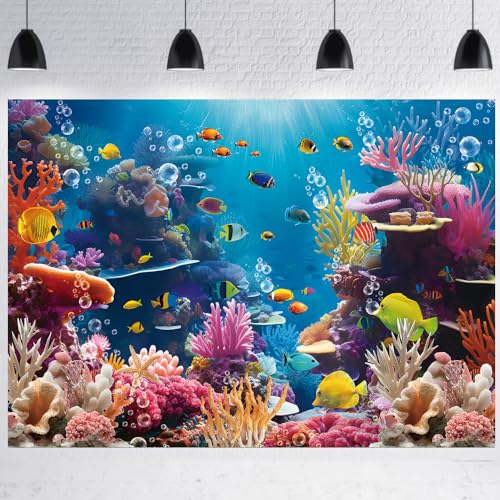 Toile de fond sous la mer grand format pour réussir votre décoration anniversaire
