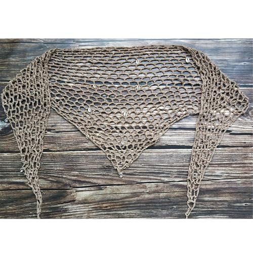 Mermaid sarong Swimwear Cover Up Beach Hand Crochet Shawl Capelet Cover Up Sunscreen Net(SJJ39)4