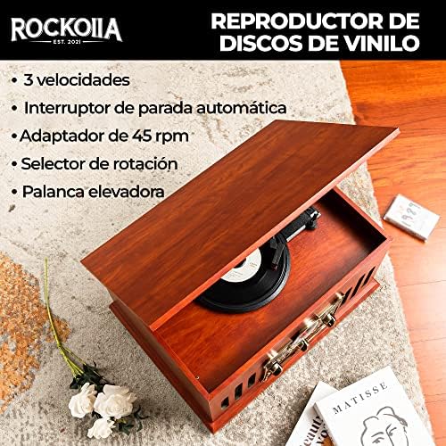 ROCKOLLA – Platine Vinyle Bluetooth avec Haut-Parleurs Intégrés, Tourne-Disque, Lecture de Disque Vinyle, Radio FM, Cassette, CD, MP3 USB et Lecteur de Carte SD, Enregistreur (Monarch) - Les Beatles, Paul McCartney, John Lennon, RIngo Starr, George Harrison ROCKOLLA - Platine Vinyle Bluetooth avec Haut-Parleurs Intégrés, Tourne-Disque, Lecture de Disque Vinyle, Radio FM, Cassette, CD, MP3 USB et Lecteur de Carte SD, Enregistreur (Monarch) – Image 6