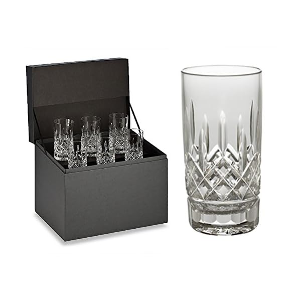 Waterford crystal lismore hiball deluxe gift box set of 6  urban country home decor