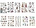 Freesiom Kit de 10 Tatouage Enfant Noel Ephémère Temporaire Pere Noel Licorne Chien Chat Flamant Sapin Animaux Kawaii Tatoo Autocollant Étanche Waterproof Pas Cher Fille Garçon Fête Anniversaire