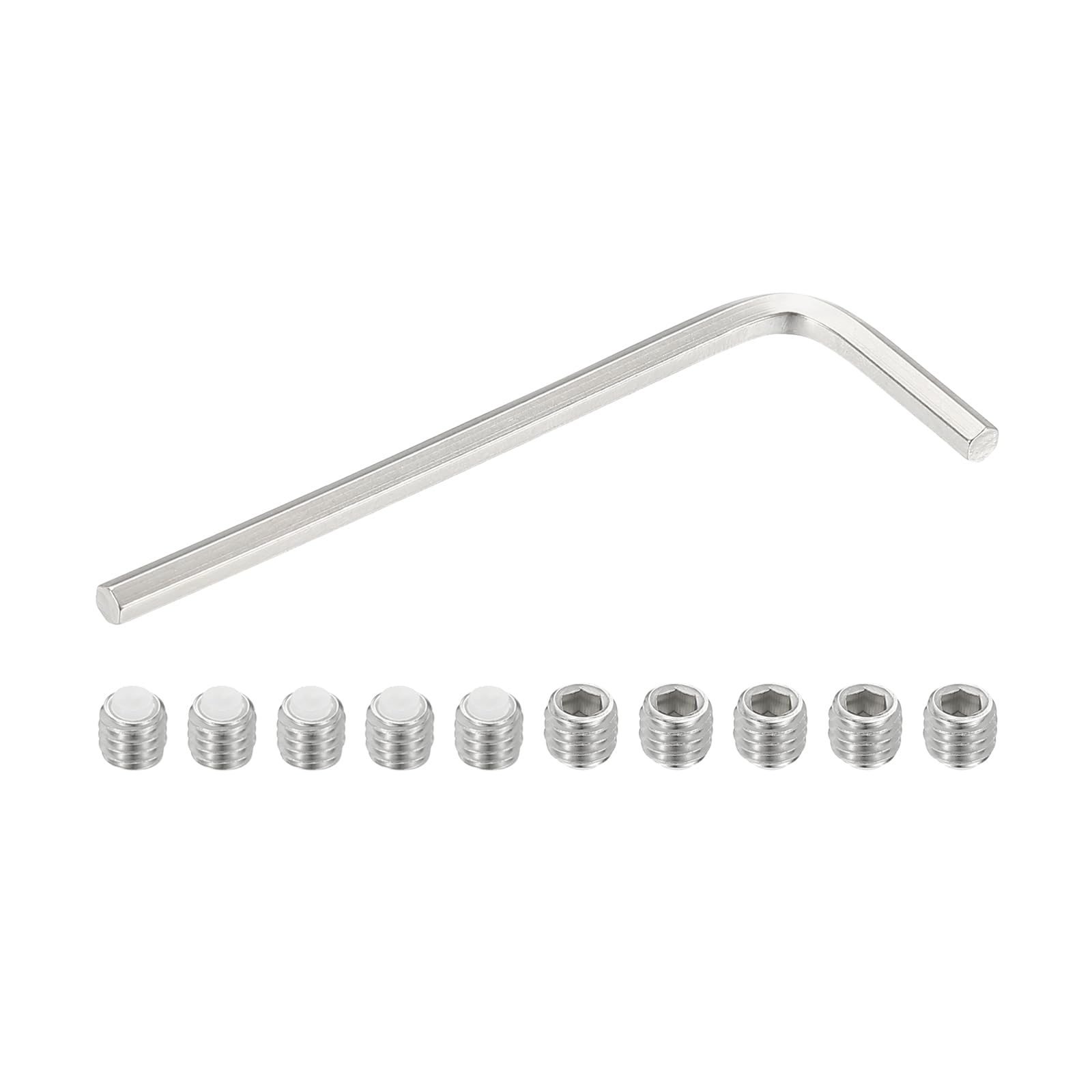 PATIKIL M6x5mm Nylon Tip Grub Screw