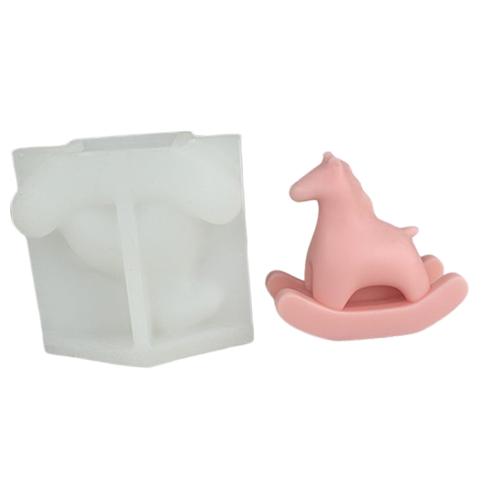 Alksubbm Horse Shape Silicone Food Safe for Resin Casting Soap Gypsum Making Cast