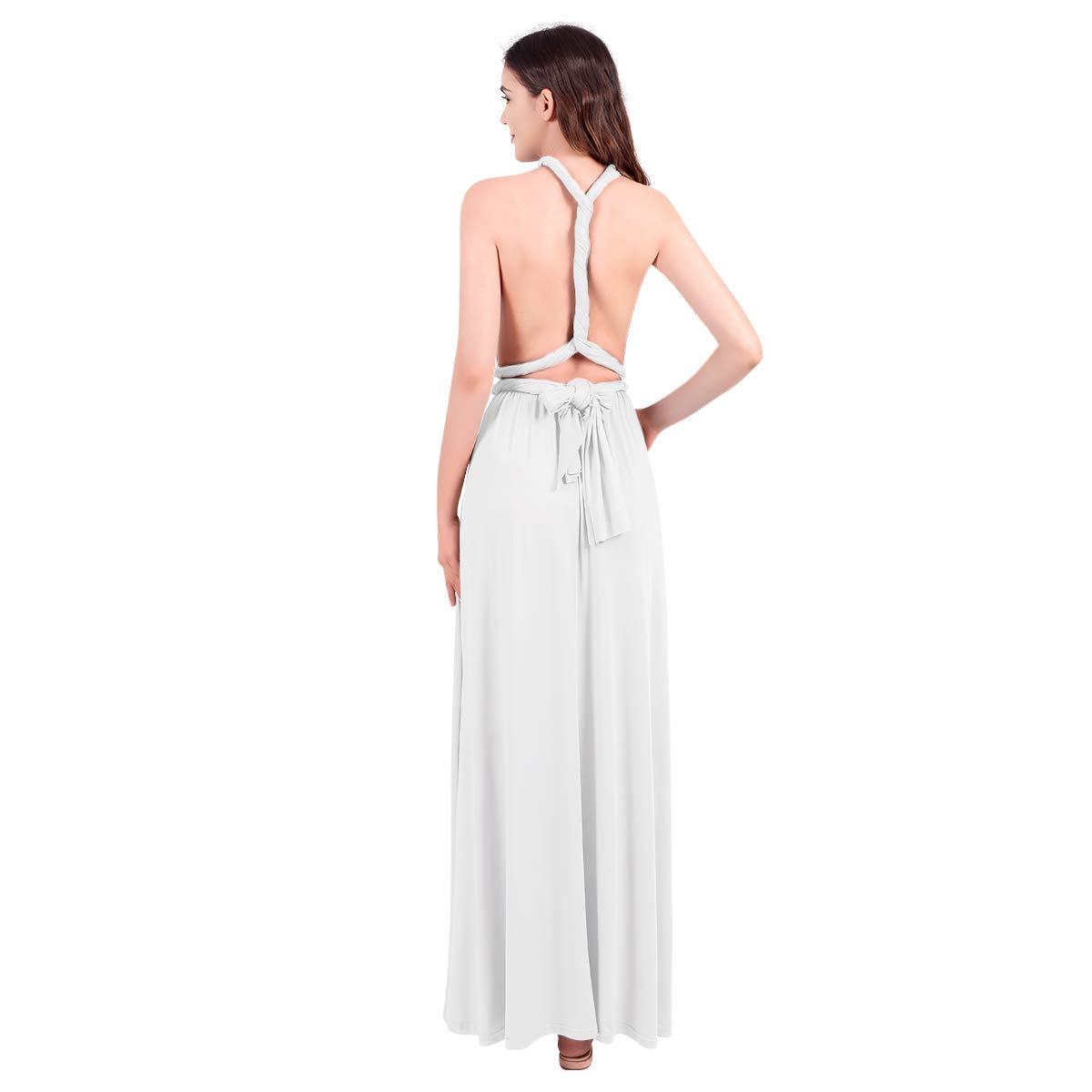 Odizli Vestido de noche largo para mujer, sexy, sin espalda, multivía, envolvente, vestido de fiesta, vestido de dama de honor, vestido de fiesta