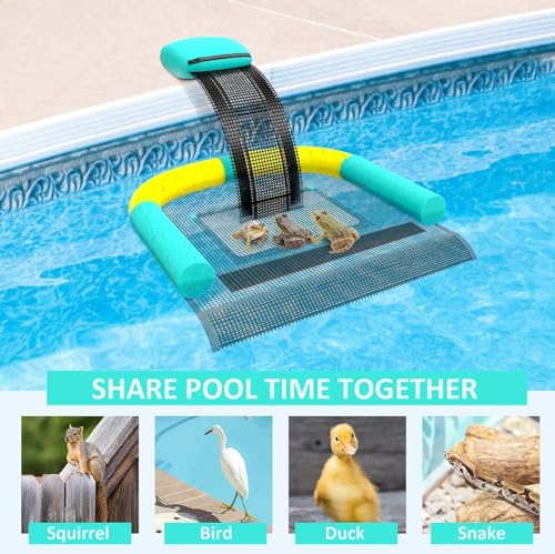 Poolvio Tierrettende Fluchtrampe für Pool, Retten Sie Tiere im Schwimmbadgerät handlich, Poolzubehör in schwimmender Rampe rettet Frösche, Kröten, Tiermäuse, Vögel