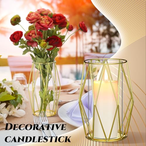 Tiangrid SON-TIANGRID-0461 12 Pcs Geometric Glass Hurricane Candle Holder thumb #4