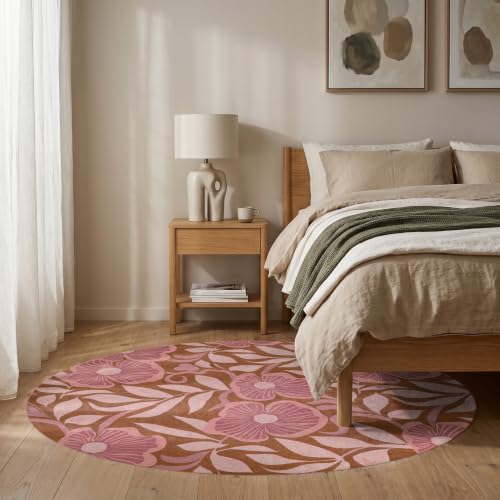 Alfombra salon redondo absorbente de sonido XXL OnlyWow para un hogar silencioso 7