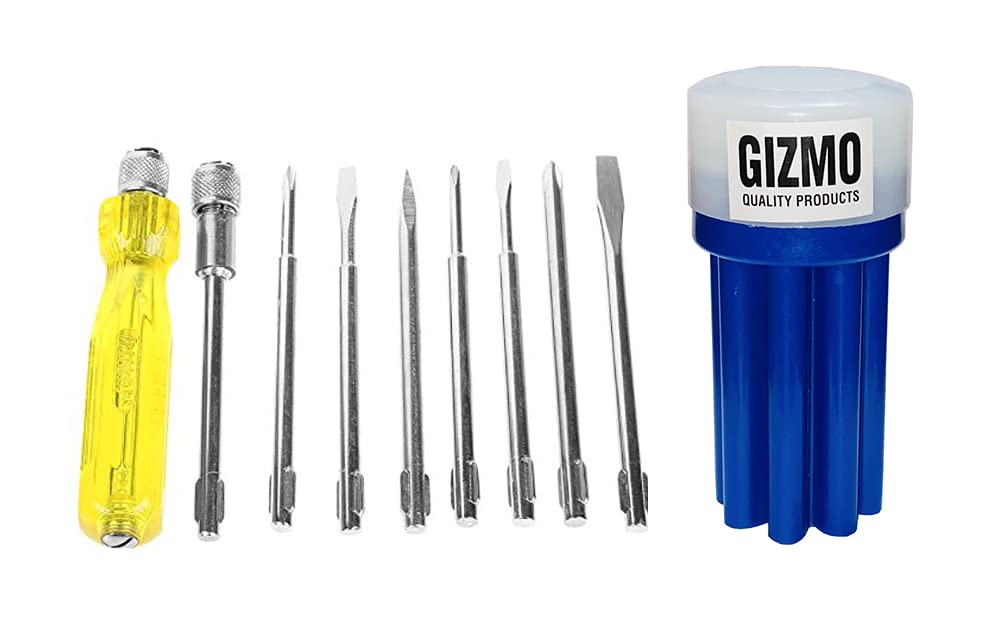 GIZMO Screw Driver Tool Set Kit 8 Piece, Multi-purpose Tool Set Screwdriver With Tester, Screwdriver Set, Screwdriver Set For Home, Screwdriver Set Tools Kit For Home Use Combo