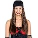 dressforfun Perruque Pirate | Noir avec Rasta Sauvages et Bandeau | piratesse Carnaval