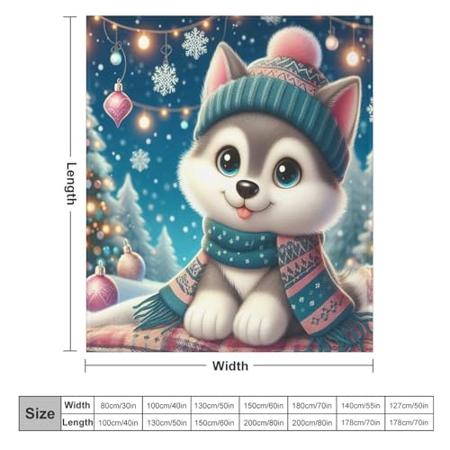 Couverture Cute Chien plaid super doux et moelleux lit canapé 180x200 - 6