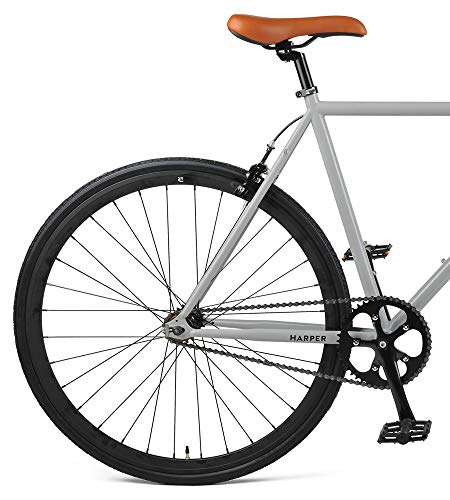 Retrospec Harper Single-Speed Fixed Gear Urban Commuter Bike, 57cm, l, Slate - Thumbnail 3