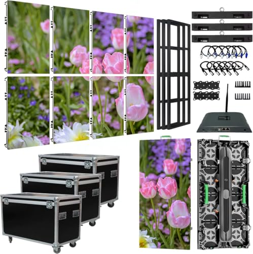 Image of LED Video Wall Panel P1.8 P2.9 P3.91 P4.81 P6, HD Rental LED Display Screen for Church, Stage Events, Advertising Billboard, Commercial Digital Signage (16, P2.91, 50 * 100cm(1.64ft*3.28ft))
