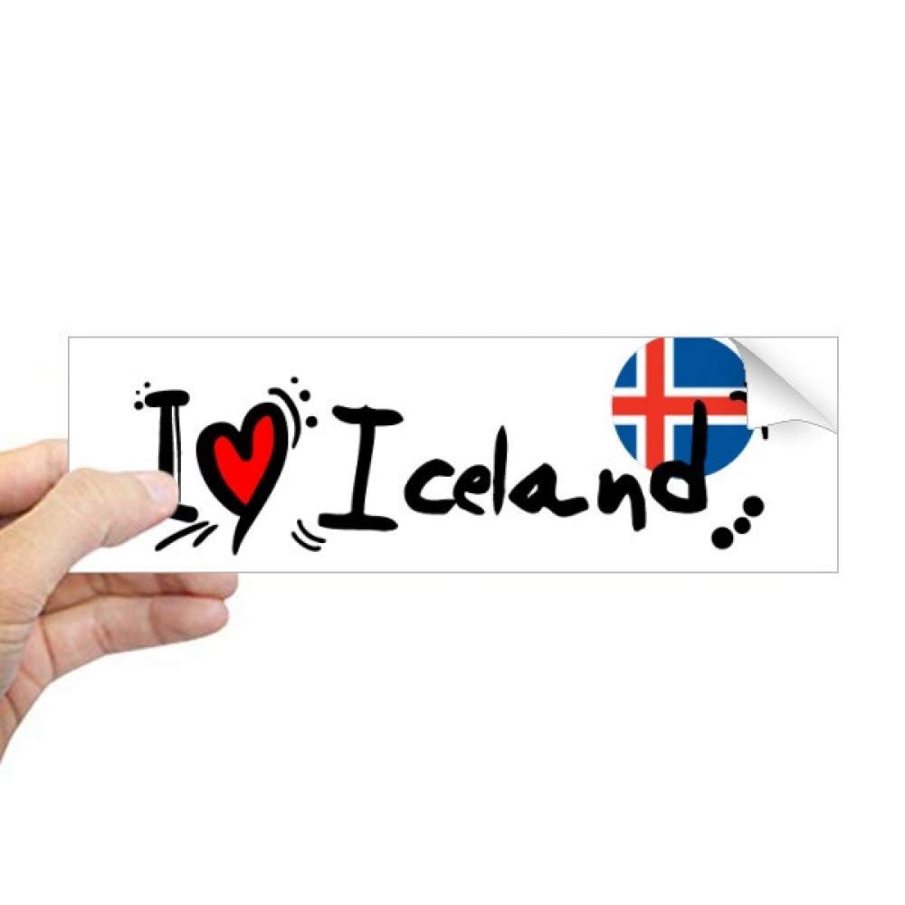 Calcomanía de Islandia rectangular adhesivo para ventana coche y portátil
