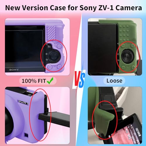 Funda protectora Easy Hood para cámara Sony ZV-1, morada miniatura 2