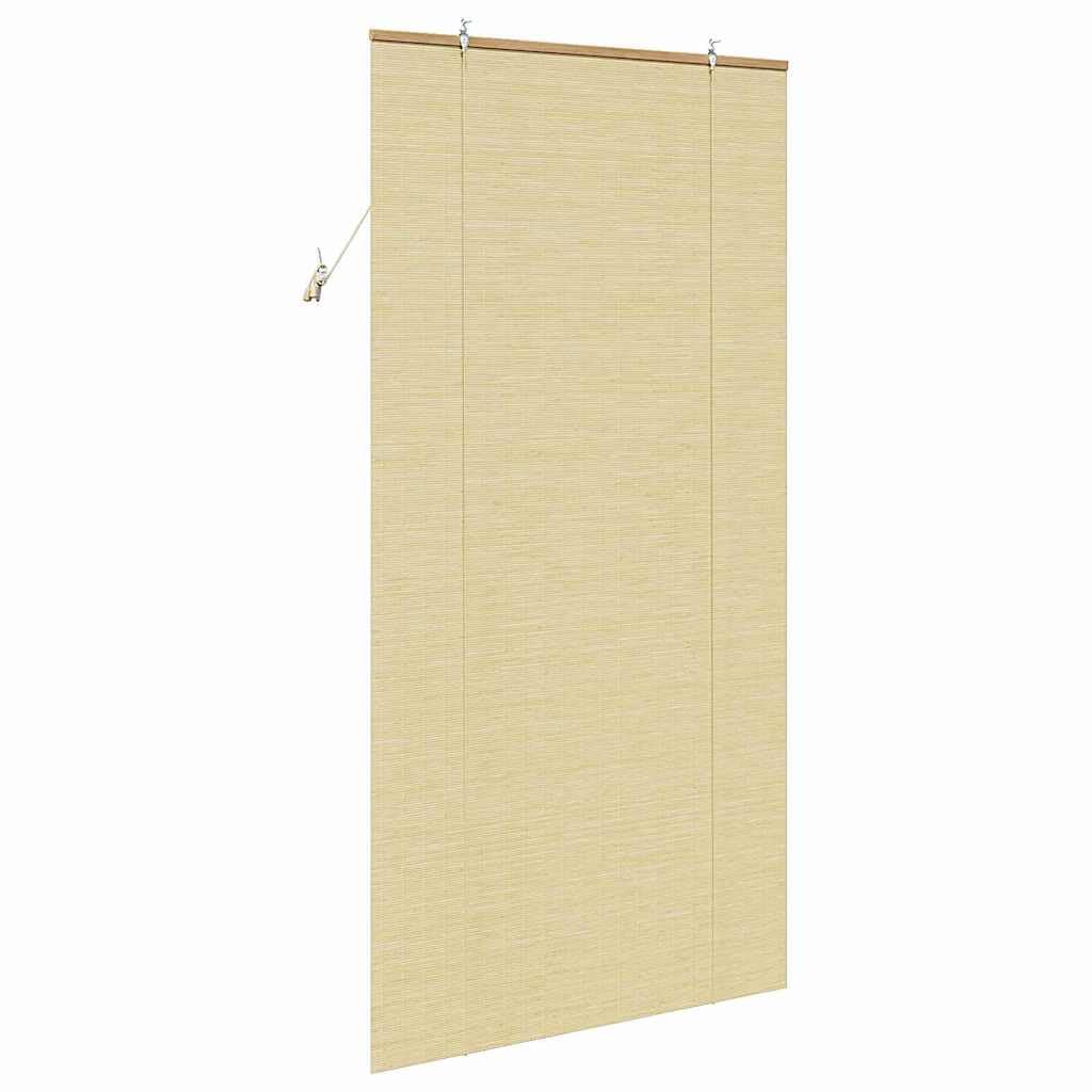 Estor de bambú natural de 100 x 220 cm, resistente a los rayos UV, para interiores, protección visual, protección solar, filtro de luz, fácil montaje, construcción de bambú duradera para