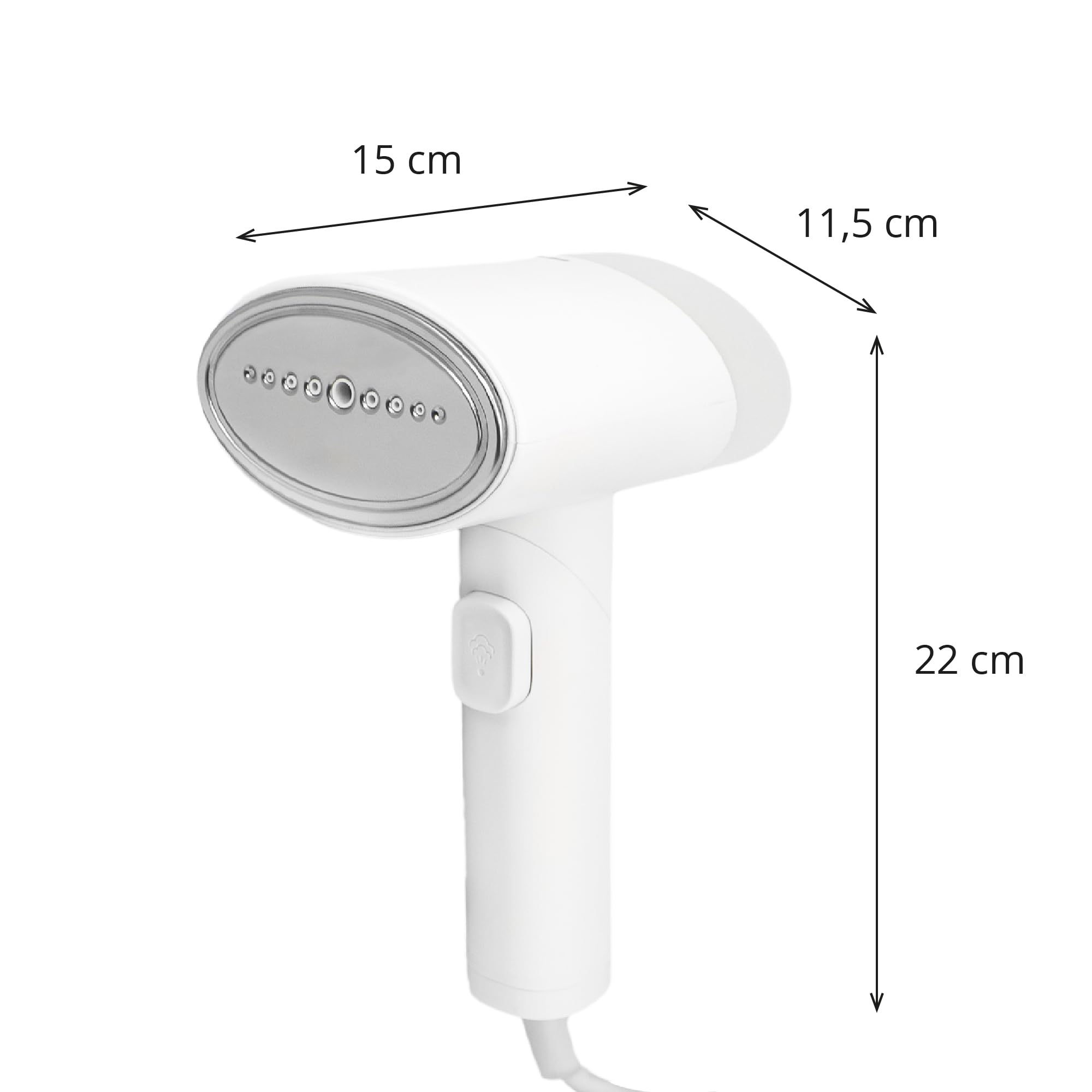 Jocca Stiratrice Verticale a Vapore Pieghevole Traveller | 23 g/min di Vapore Continuo | Serbatoio 150 ml | Riscaldamento Rapido | Compatta da Viaggio | Con Spazzola per Tessuti Delicati