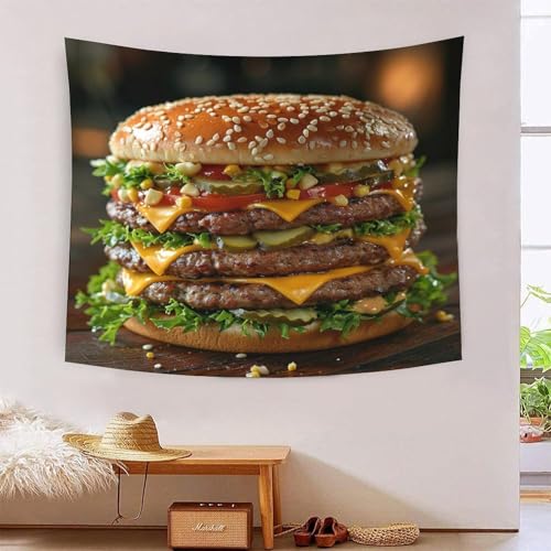 Tapisserie Hambourg 3D 180x230cm grand tissu mural salon