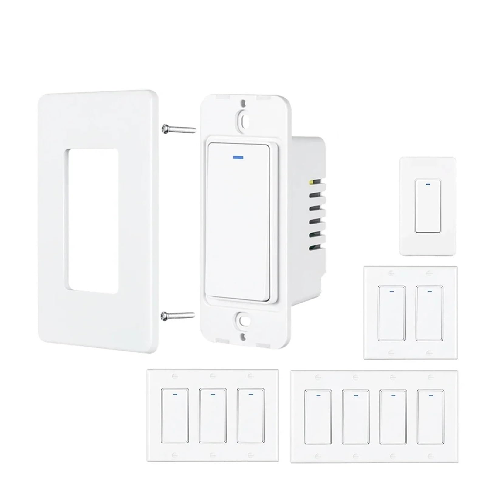 Smart Life włącznik światła z zegarem WiFi, przycisk ścienny włącznik/wyłącznik, 220 V, bezprzewodowy, 2, 3, 4 wejścia, dwukierunkowy pilot zdalnego sterowania (3 gang, pojedyncza droga)