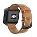 SWEES Leather Bands Compatible with Fitbit Blaze Smart Watch, Genuine Leather Replacement Band with Metal Frame Small & Large for Women Men, Champagne Gold, Rose Gold, Black, Brown, White, Grey, Beige