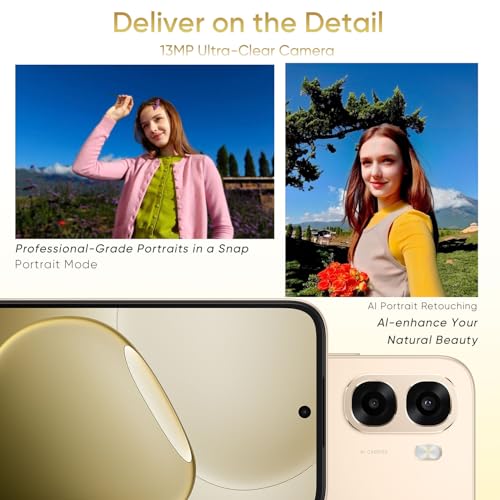 Image of OPPO A6s 5G Smartphone 4+128GB Gold, 6.7-inch HD+ 120Hz Bright Display, 6500mAh Large Battery, 45W SUPERVOOCTM Fast Charge, 5MP Front Camera & 50MP Rear Camera, MediaTek Dimensity 6300, IP64