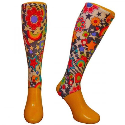Shin Pad Inner Socks - Under Shin Guard Liners for Children - for Hockey & Football - PROtects from shin rash/rubbing - for Girls & Boys - Choice of Design & Size (Electric, small, 8-12 yrs) — image 1