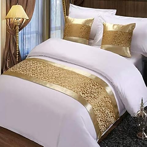 Twelve Champagne King Bed Scarf Runner Bedding Scarves Cover