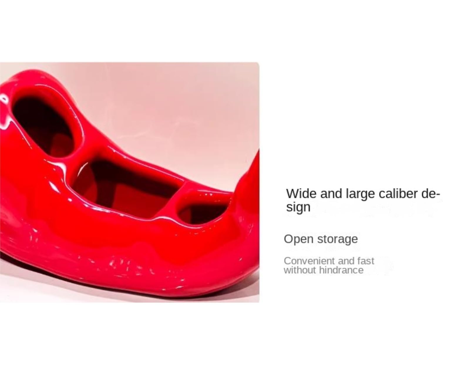 Porta Spazzolino Decorazione, Portaspazzolino Da Appoggio A Forma Di Peperoncino For Vanità In Ceramica Bagno Multifunzione Moderno(Rot)
